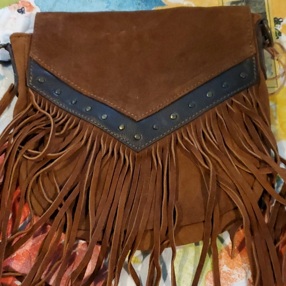 Durango leather/suede crossbows purse